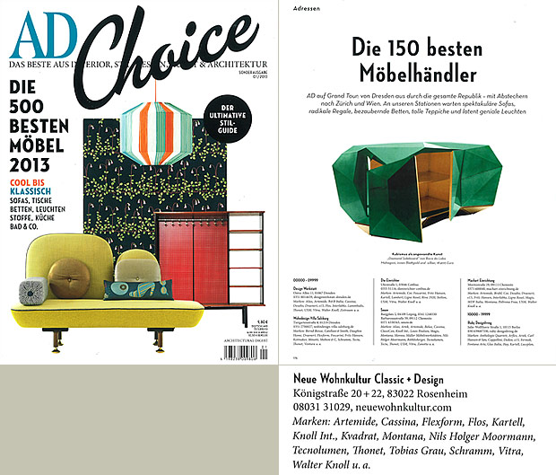 AD Choice 1/2013 - „Die 150 besten Möbelhändler“